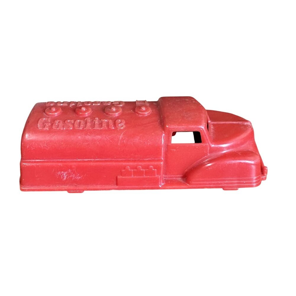 Vintage Renwal Red Gasoline Tanker Delivery Truck Plastic Toy USA